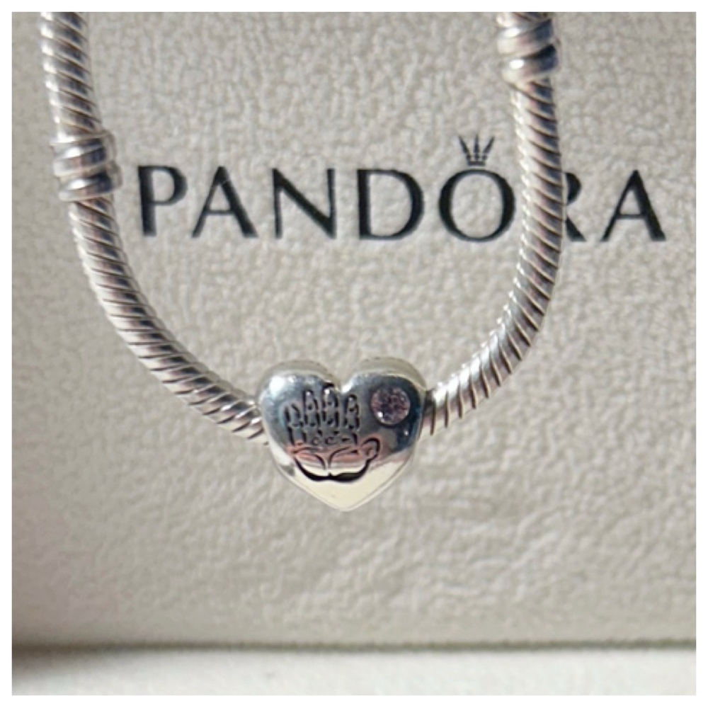Retired PANDORA It’s A Girl Charm | Pink Gem S925 ALE #791280 - Picture 4 of 5
